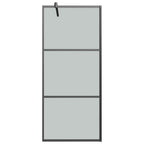 Vidaxl inloopdouchewand 90x195 cm donker esg-glas zwart