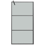 Vidaxl inloopdouchewand 100x195 cm donker esg-glas zwart