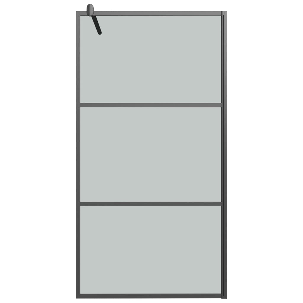 Vidaxl inloopdouchewand 100x195 cm donker esg-glas zwart