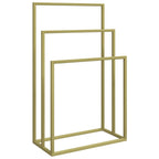 Vidaxl handdoekenrek vrijstaand 48x24x79 cm ijzer goudkleurig