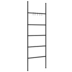 Vidaxl handdoekenrek met 5 niveaus, zwart 58x175 cm, ijzer