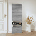 Vidaxl schoenenkast 59x17x169 cm bewerkt hout grijs sonoma eikenkleur