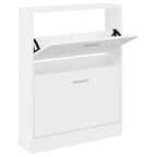 Vidaxl schoenenkast wit 59x17x81 cm bewerkt hout
