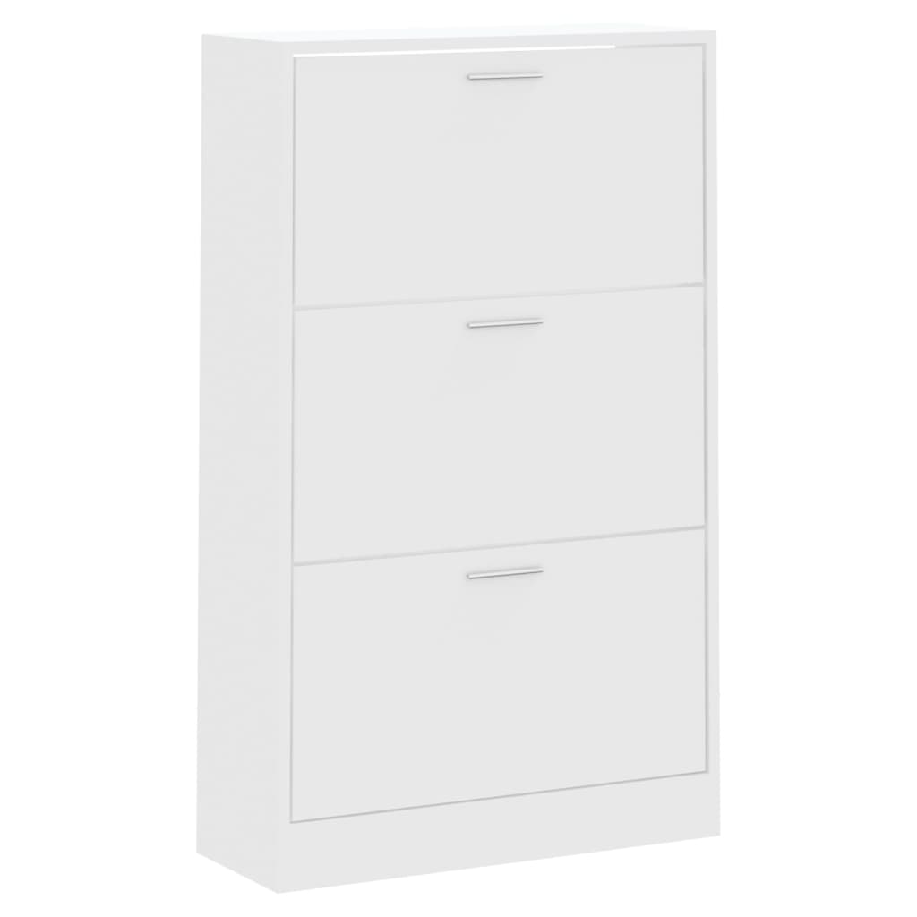 Vidaxl schoenenkast 63x24x103 cm bewerkt hout wit