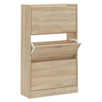 Vidaxl schoenenkast 63x24x103 cm bewerkt hout sonoma eikenkleurig