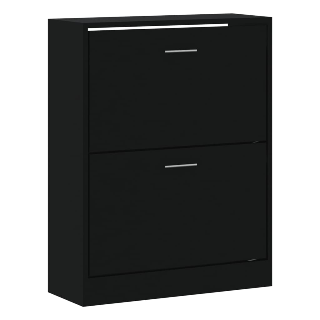 Vidaxl schoenenkast 63x24x81 cm bewerkt hout zwart