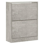 Vidaxl schoenenkast 63x24x81 cm bewerkt hout betongrijs