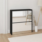 Vidaxl schoenenkast met spiegel 2-laags 63x17x67 cm zwart