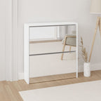 Vidaxl schoenenkast met spiegel 2-laags 63x17x67 cm hoogglans wit