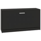 Vidaxl schoenenbank zwart 80x24x45 cm bewerkt hout