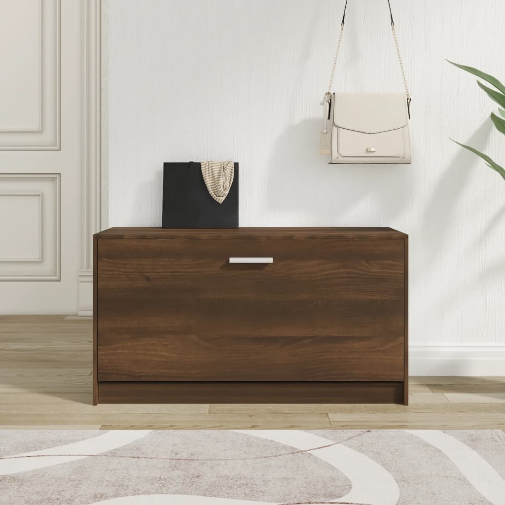 Vidaxl schoenenbank 80x24x45 cm bewerkt hout bruin eikenkleur