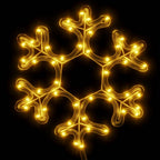 Vidaxl kerstfiguur sneeuwvlok met 48 warmwitte led's 27x27 cm