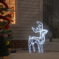 Vidaxl kerstfiguur rendier koudwit 76x42x87 cm