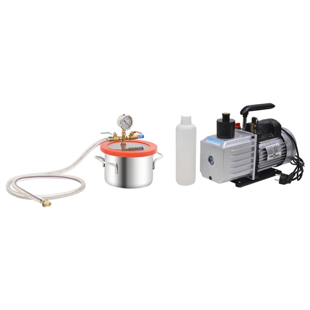 Vidaxl vacuümkamer met 2-traps pomp 3,7 l