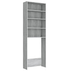 Vidaxl wasmachinekast 64x24x190 cm grijs sonoma eikenkleurig