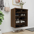 Vidaxl schoenenkast 60x35x70 cm bewerkt hout bruin eikenkleur