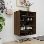 Vidaxl schoenenkast 60x35x70 cm bewerkt hout bruin eikenkleur