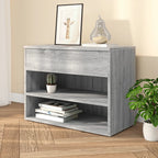 Vidaxl schoenenbank 60x30x45 cm bewerkt hout grijs sonoma eikenkleurig