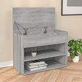 Vidaxl schoenenbank 60x30x45 cm bewerkt hout grijs sonoma eikenkleurig