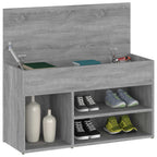 Vidaxl schoenenbank 80x30x45 cm bewerkt hout grijs sonoma eikenkleurig