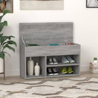 Vidaxl schoenenbank 80x30x45 cm bewerkt hout grijs sonoma eikenkleurig