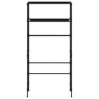 Vidaxl wasmachinerek 2-laags 69x28x143 cm ijzer zwart