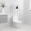 Vidaxl toiletrek 2-laags 53,5x28x143 cm ijzer grijs