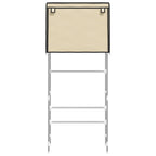 VidaXL Opbergrek voor boven wasmachine 2-laags 71x29,5x170,5 cm ijzer
