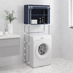 VidaXL Opbergrek voor boven wasmachine 2-laags 71x29,5x170,5 cm blauw
