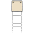 VidaXL Toiletrek 2-laags 56x30x170 cm ijzer crèmekleurig