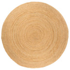 VidaXL Tapijt rond 180 cm gevlochten jute