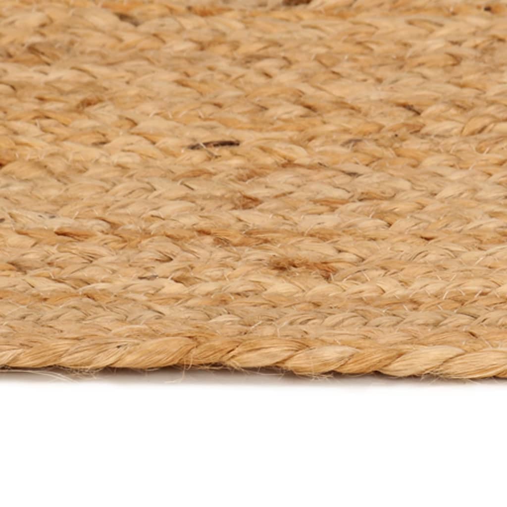 VidaXL Tapijt rond 180 cm gevlochten jute