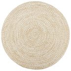 Vidaxl vloerkleed handgemaakt 180 cm jute wit en bruin