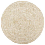 Vidaxl vloerkleed handgemaakt 210 cm jute wit en bruin