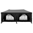 Vidaxl partytent inklapbaar met zijwanden 3x6 m zwart