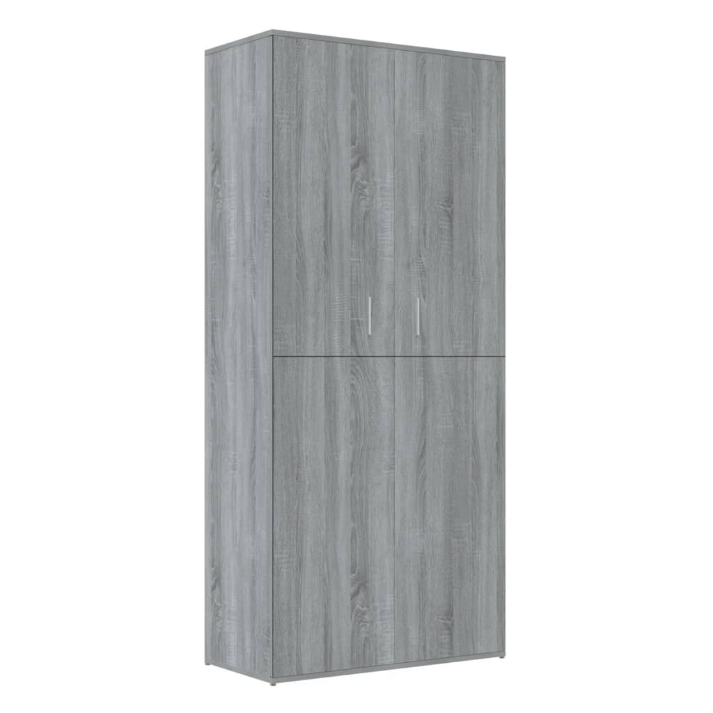 VidaXL Schoenenkast 80x39x178 cm bewerkt hout grijs sonoma eikenkleur