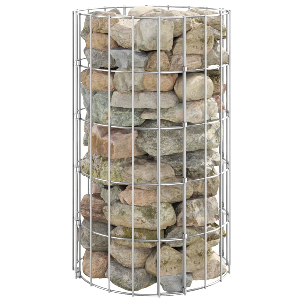VidaXL Gabion paal rond Ø30x50 cm gegalvaniseerd staal