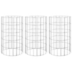 Vidaxl gabion plantenbakken 3 st rond verhoogd ø30x50 cm staal