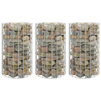 Vidaxl gabion plantenbakken 3 st rond verhoogd ø30x50 cm staal