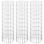 Vidaxl gabion plantenbakken 3 st rond verhoogd ø30x100 cm staal