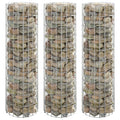 Vidaxl gabion plantenbakken 3 st rond verhoogd ø30x100 cm staal