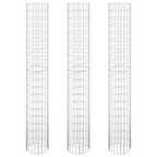 Vidaxl gabion plantenbakken 3 st rond verhoogd ø30x200 cm staal