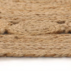 Vidaxl tapijt met ontwerp rond 240 cm gevlochten jute