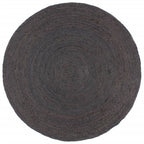 Vidaxl vloerkleed handgemaakt rond 210 cm jute donkergrijs