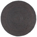 Vidaxl vloerkleed handgemaakt rond 240 cm jute donkergrijs