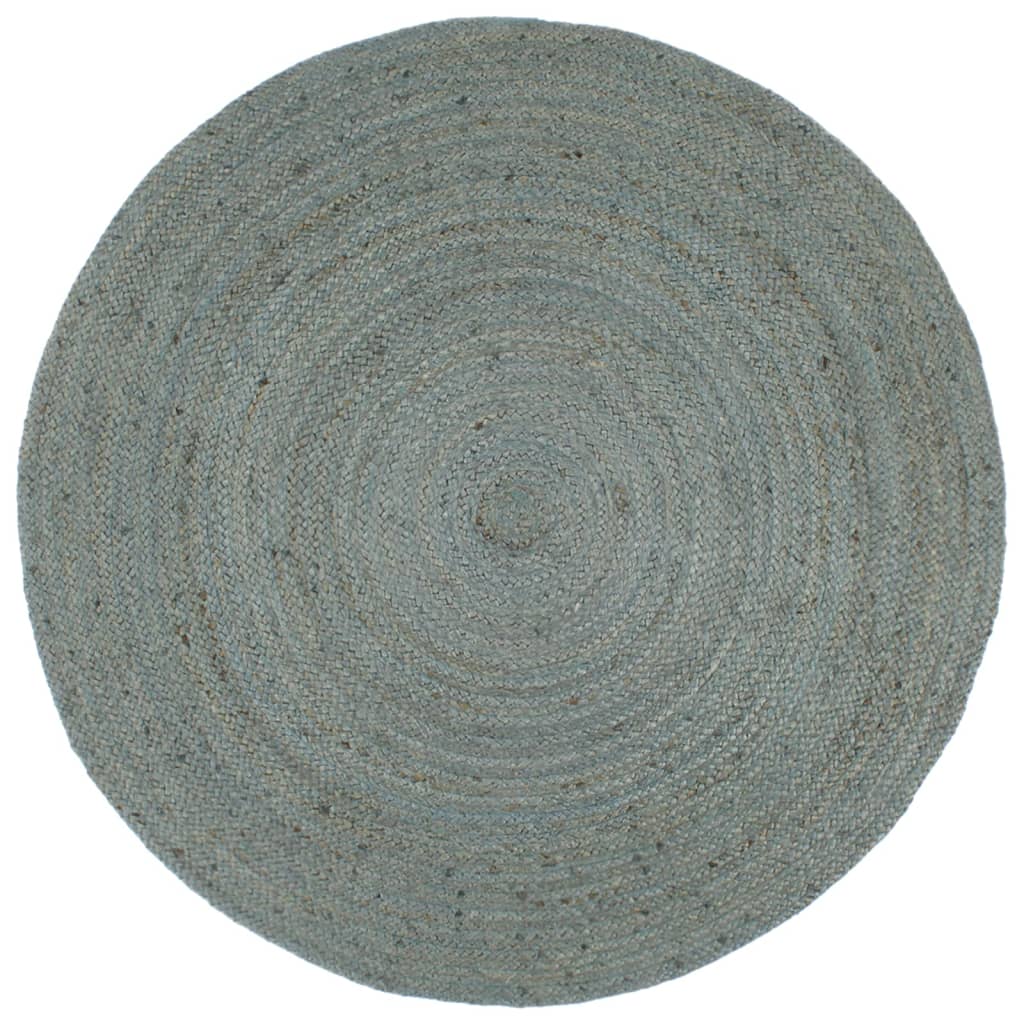 Vidaxl vloerkleed handgemaakt rond 180 cm jute olijfgroen