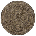 Vidaxl vloerkleed handgemaakt 180 cm jute zwart en bruin
