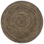Vidaxl vloerkleed handgemaakt 180 cm jute zwart en bruin