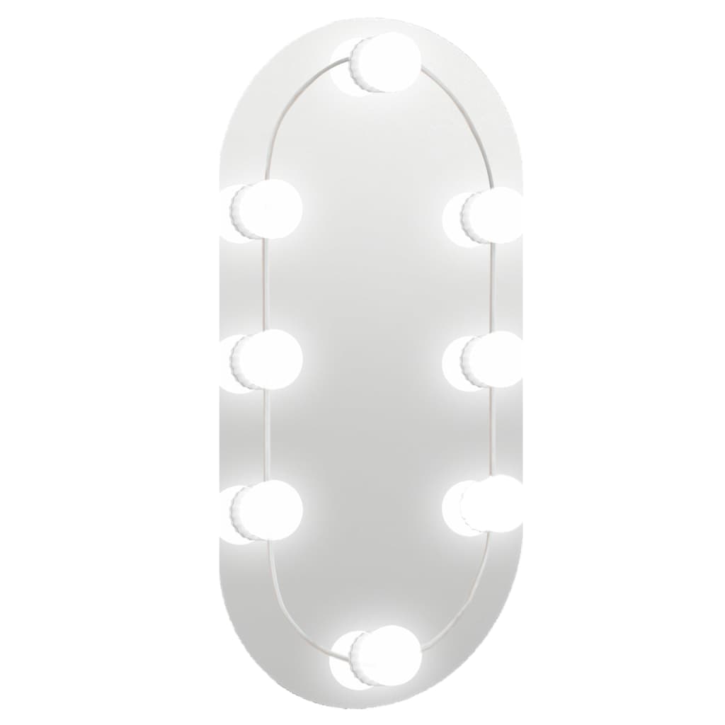 Vidaxl spiegel met led-verlichting 40x20 cm glas ovaal