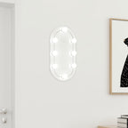 Vidaxl spiegel met led-verlichting 40x20 cm glas ovaal